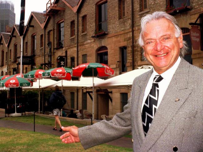 WOLFIE PIZEM at his restaurant at The Rocks sydney cafes restaurants nsw headshot alone 1996 nov