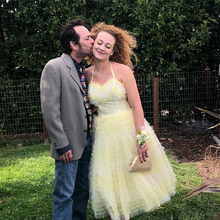 Luke Perry and daughter Sophie Perry pictured together in 2018. Picture: SophiePerry/Instagram