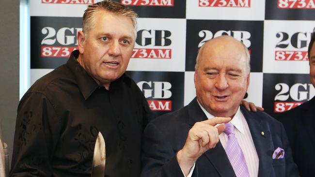 Ray Hadley and Alan Jones in happier times.