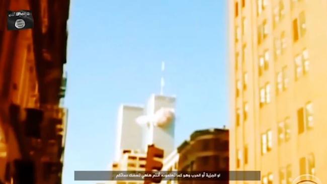 The video shows the Twin Towers being attacked. Picture: Supplied