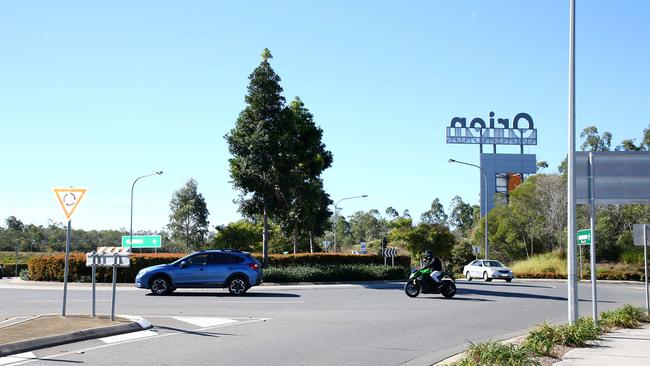 A roundabout on Springfield Green Arterial in front of Orion Springfield Central shopping centre. Picture: Peter Cronin