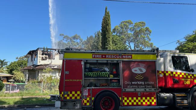 Emergency services were called to a home on Aberdeen Rd in Busby, around 2.45pm on Tuesday. Picture: FRNSW