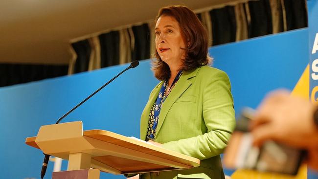 Senator Susan McDonald speaking at the LNP State Council in Rockhampton. Photo: Office of the Premier of Queensland.