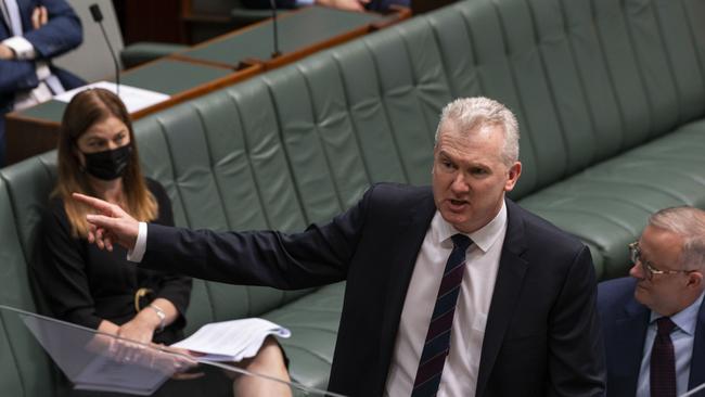 Tony Burke MP during Question Time at Parliament House in Canberra. Picture: NCA NewsWire / Martin Ollman