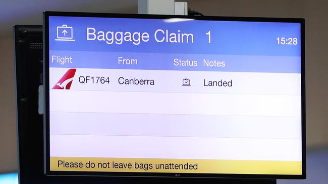 Travellers will no longer be able to transit through Canberra Airport. Picture: NIGEL HALLETT