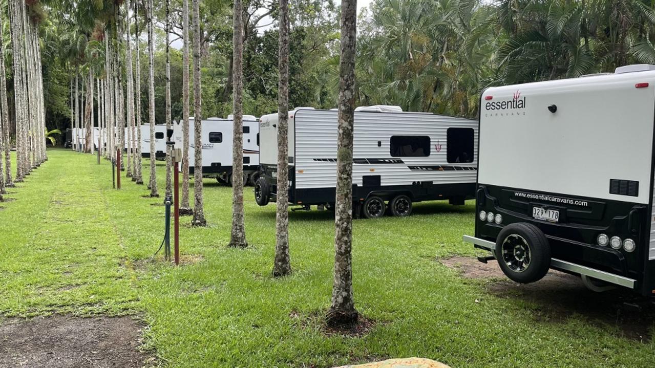 Douglas Shire Mayor Michael Kerr is angry the Department of Housing has placed seven caravans - with many more to come - at Bloomfield Caravan Park, saying it is a three hour walk from Degarra and the vans need to be on people's properties. But the Queensland Reconstruction Authority (QRA) says the vans need to be in a safe location. Picture: Supplied