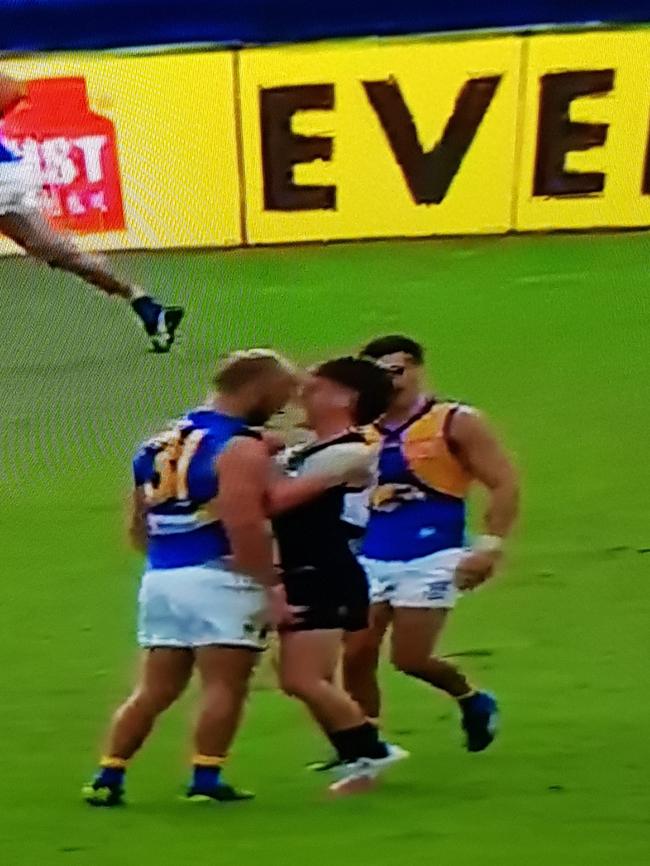 Will Schofield was reported for this incident with Zak Butters.