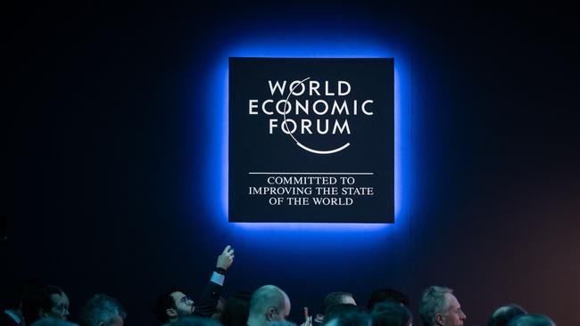 Participants are seen during a session of the World Economic Forum annual meeting in Davos. Picture: Fabrice Coffrini/AFP