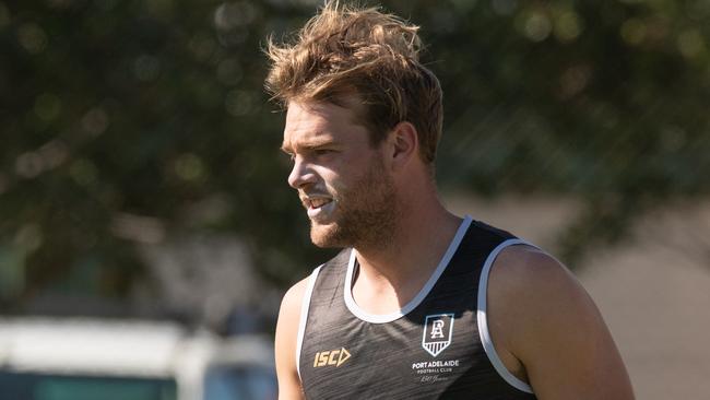 Port Adelaide football club training at Grange Oval. Jack Watts. Picture: Brad Fleet