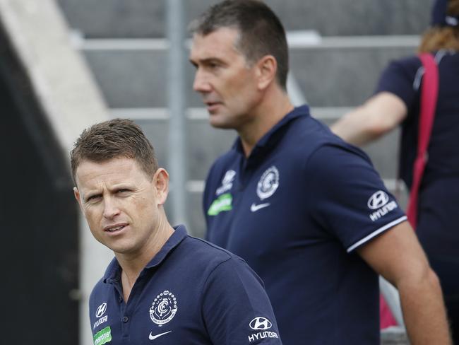 Carlton coach Brendon Bolton is working wonders with the Stephen Silvagni-built list. Picture: Michael Klein