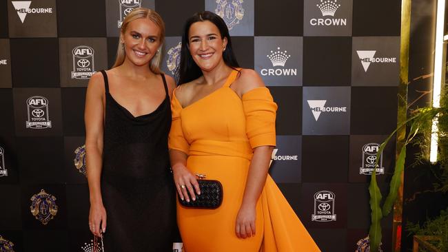 Australian Swimmer Ariarne Titmus and AFL Executive Laura Kane. Picture: Michael Klein