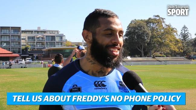 How are the NSW Blues handling Freddy's no phone policy?