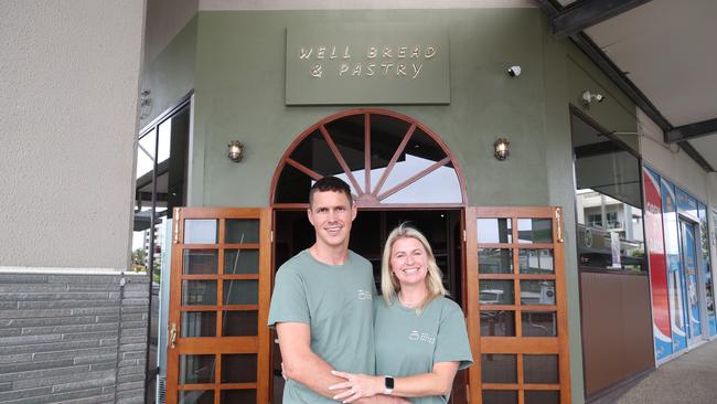 Owners Stefan and Michelle van der Hoven in front of the new store. Picture Glenn Hampson