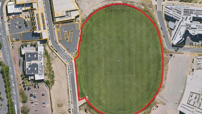 The SANFL has proposed a new talent facility adjoining the oval. Picture: City of Charles Sturt