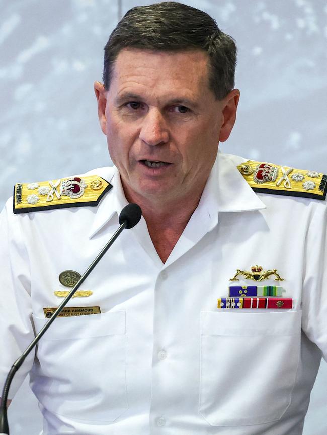 Australia’s Chief of Navy, Vice Admiral Mark Hammond. Picture: David Gray / AFP