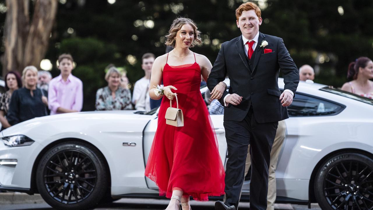 Sean Woodall and partner Emily Mcrae at St Mary's College formal at Picnic Point, Friday, March 24, 2023. Picture: Kevin Farmer