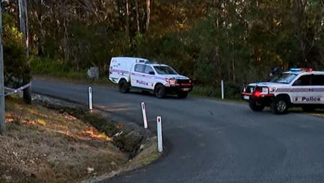 Police at the scene of the murder. Picture: Supplied/Today.