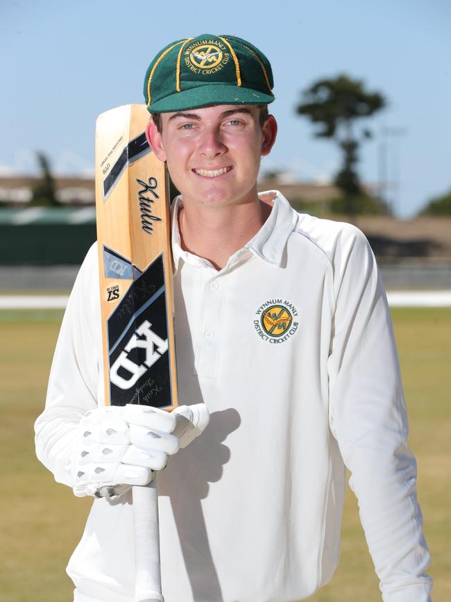 Runaway Bay junior cricketer Joel Harrison has scored back to back centuries on debut for Wynnum cricket in the Bulls premier cricket competition. Picture Glenn Hampson