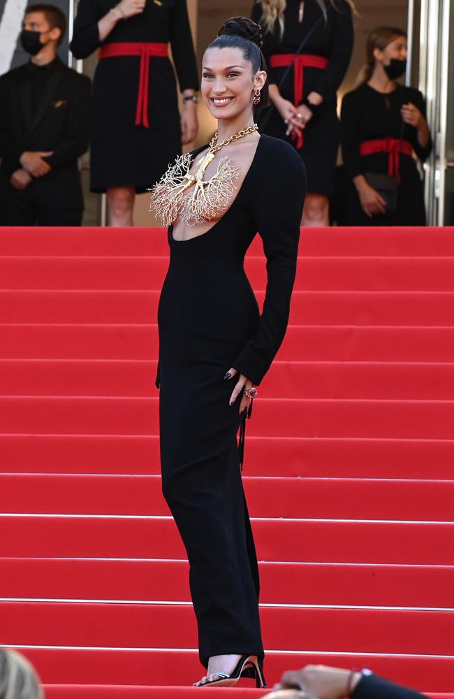 Bella Hadid Wears Stunning Schiaparelli Gown At Cannes Film Festival