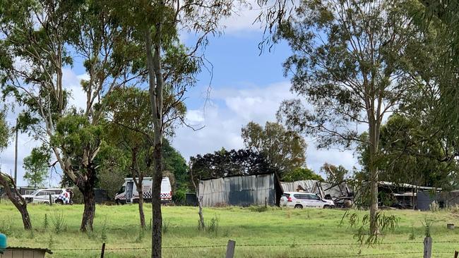 A major investigation is underway at a Biggenden property where two people have been found dead after a shed fire.