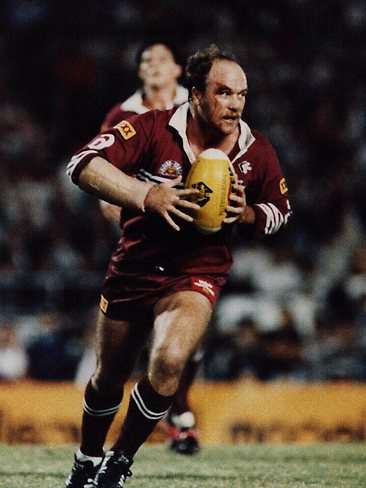 <p>Wally Lewis playing for Queensland in the 1991 State of Origin series at Lang Park in Brisbane.</p>