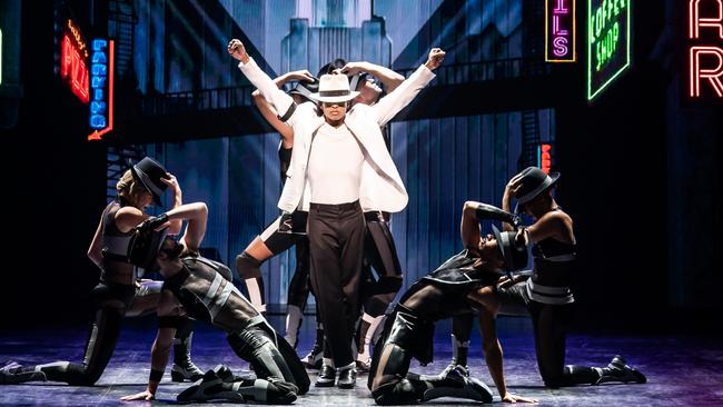 Myles Frost as Michael Jackson in the original Broadway production of MJ The Musical.