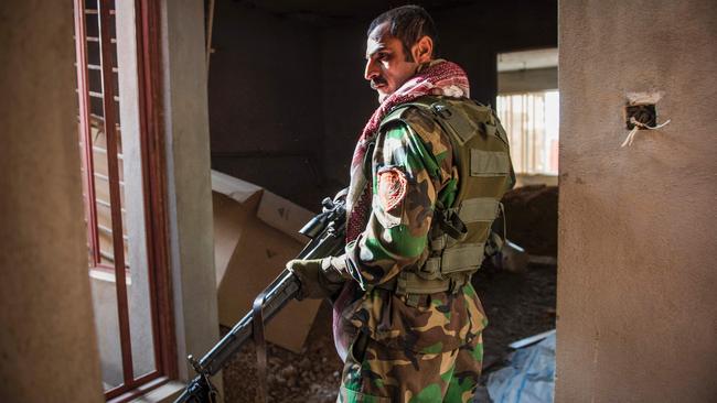 A Kurdish Peshmerga fighter in Iraq in 2016. Picture: AFP