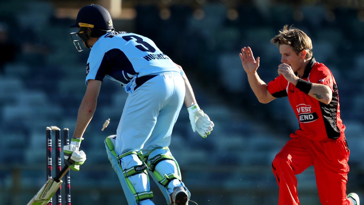 Daniel Hughes’ pursuit for a ton against South Australia in the JLT One-Day Cup was cut short in the most unexpected - and unluckiest - of circumstances.
