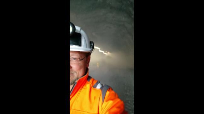 Demolitions worker captures bone-rattling shockwave during cave work