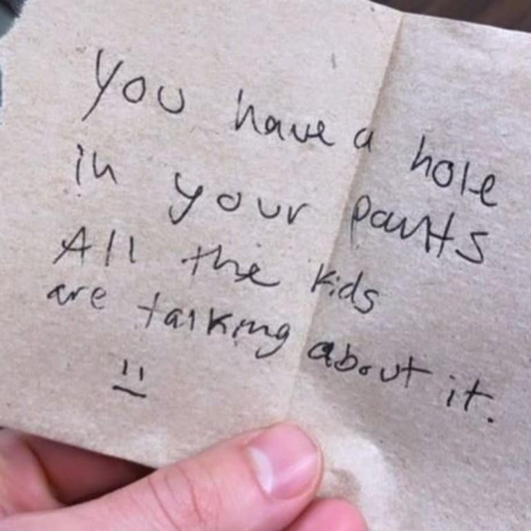 Mr Donitzen shared the ‘embarrassing’ student note. Picture: TikTok