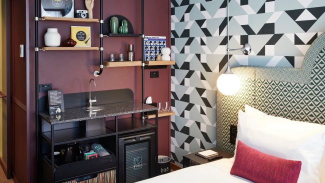 Ovolo, like many design-driven hotels, uses the minibar to express its character. Picture: Ovolo.
