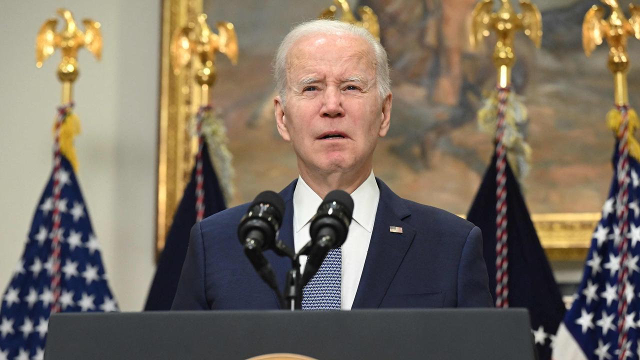 US President Joe Biden insists the country is not facing a 2008-style crash. Picture: Saul Loeb / AFP.