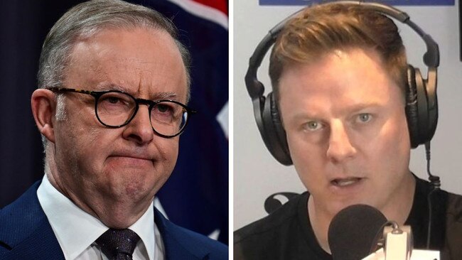 Anthony Albanese and 2GB host Ben Fordham.