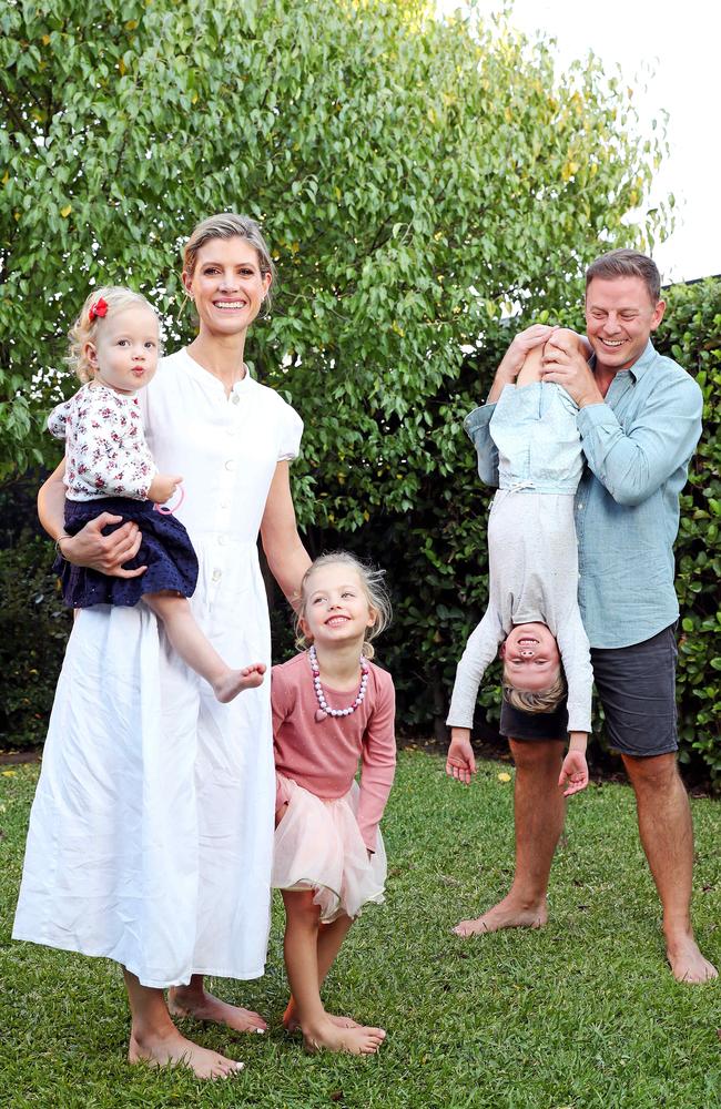 The couple juggle their busy careers with raising their young children. Picture: Tim Hunter