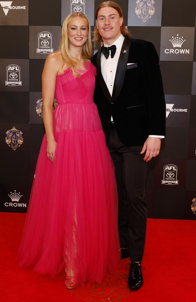 Harley Reid and Yasmin Duursma at the Brownlow. Picture: Michael Klein