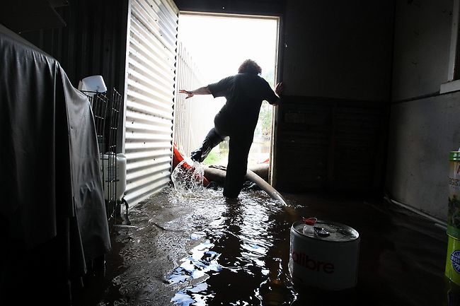 <p>The small town of Rupanyup has been flooded by the rain overnight.</p> <p>Picture: Ben Swinnerton</p>