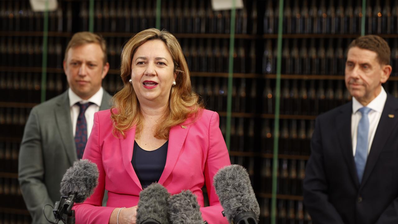 Premier Annastacia Palaszczuk at the announcement on Thursday. Picture Lachie Millard