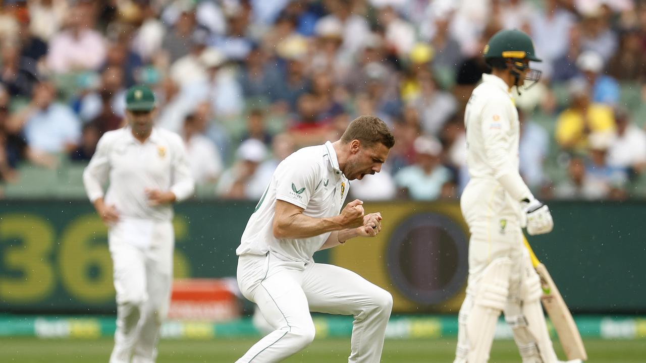 Anrich Nortje was bowling hand grenades. Photo by Daniel Pockett/Getty Images.