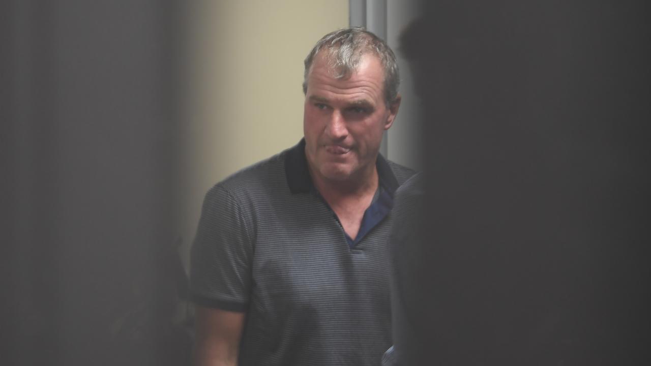 Horse trainer Darren Weir is seen inside of the Victorian Racing Club's headquarters during a show cause hearing in Melbourne on Monday.