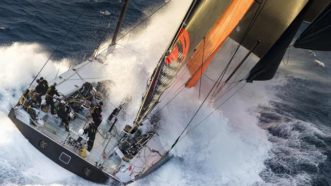 Comanche at sea in the 2017 race. Pic: Rolex.