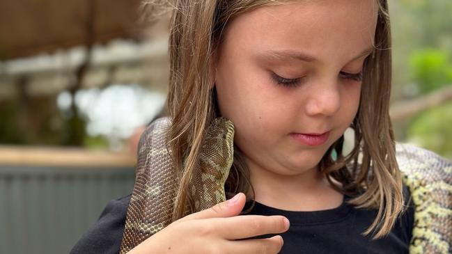 Billy Joel's daughter Della Rose at Raonga Zoo.