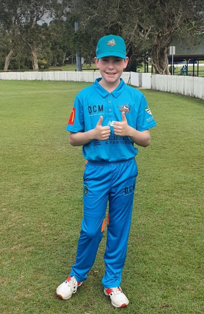 D'arcy Harmsworth was nominated along with 170 children from all over Queensland to play cricket.