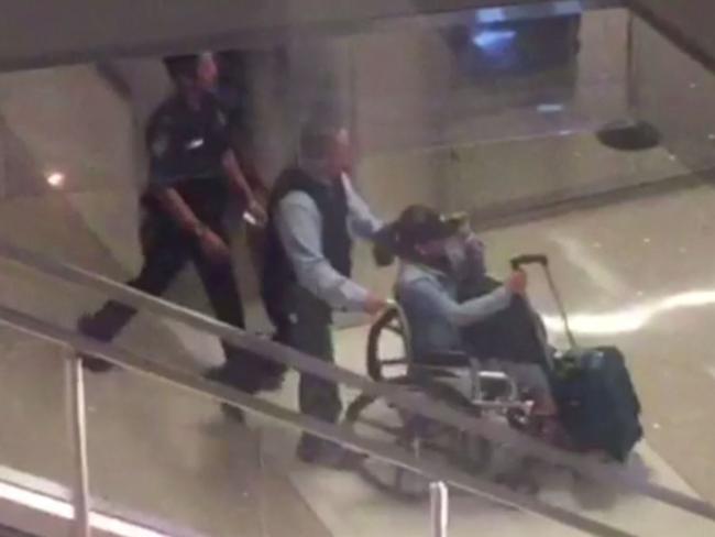 Marilou Danley, girlfriend of Las Vegas shooter Stephen Paddock, arrives at LAX in Los Angeles. Picture: NBC