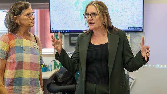 Premier Jacinta Allan and Horsham mayor Robyn Gulline on Wednesday. Picture: Brendan Beckett