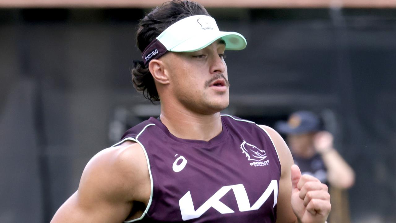 Kotoni Staggs, at Broncos pre-season training, Rugby League NRL, Red Hill, on Sunday 2nd of December 2024 - Photo Steve Pohlner