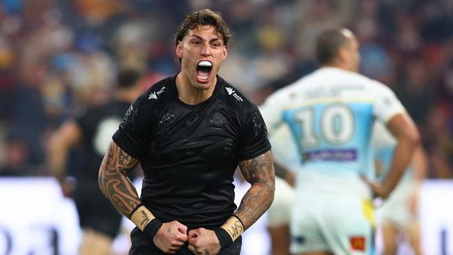 The Broncos’ black jerseys were a big hit with rugby league fans. (Photo by Chris Hyde/Getty Images)