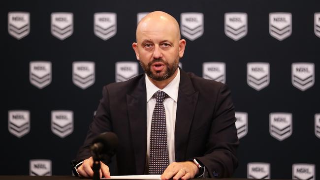 NRL chief executive Todd Greenberg: ‘Sometimes in life you are confronted with big decisions and you have to put the personal element of that to one side.’ Picture: Getty Images