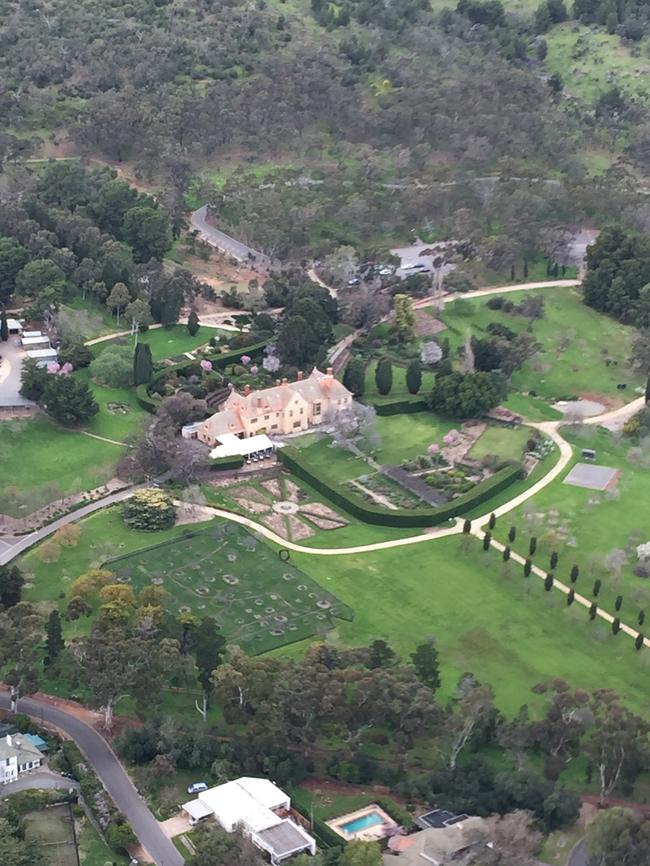 Aerial photos of Carrick Hill. Picture: Appliances Online Legend Blimp