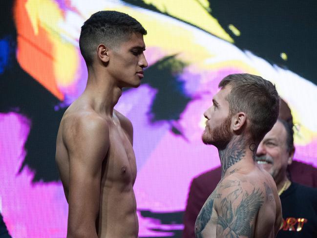 Sebastian Fundora, who will face Tim Tszyu in Las Vegas, stands at 197cm - but the Australian isn’t concered by the height disparity. Picture: AFP