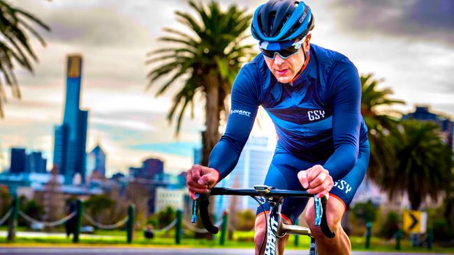 Former AFL footballer and premiership player and now keen cyclist Wayne Schwass. Picture: Kristy Baxter.